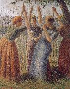 Camille Pissarro Woman under the bean frame oil